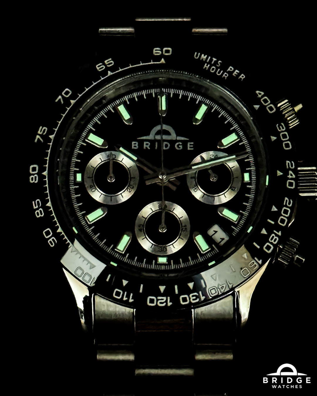 Bridge Chronograph - Black & Silver