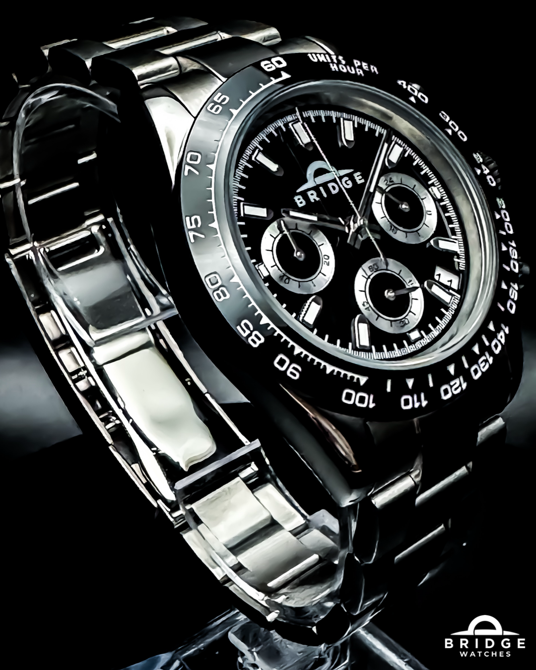 Bridge Chronograph - Black & Silver